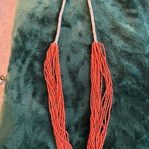 Elegant Orange Beaded Necklace